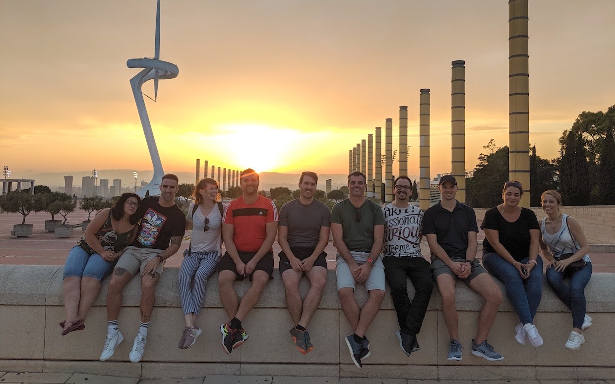 After a bike ride to the Barcelona Olympic Stadium